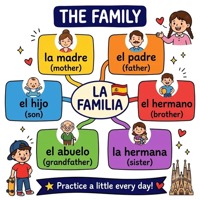Family vocabulary mind map